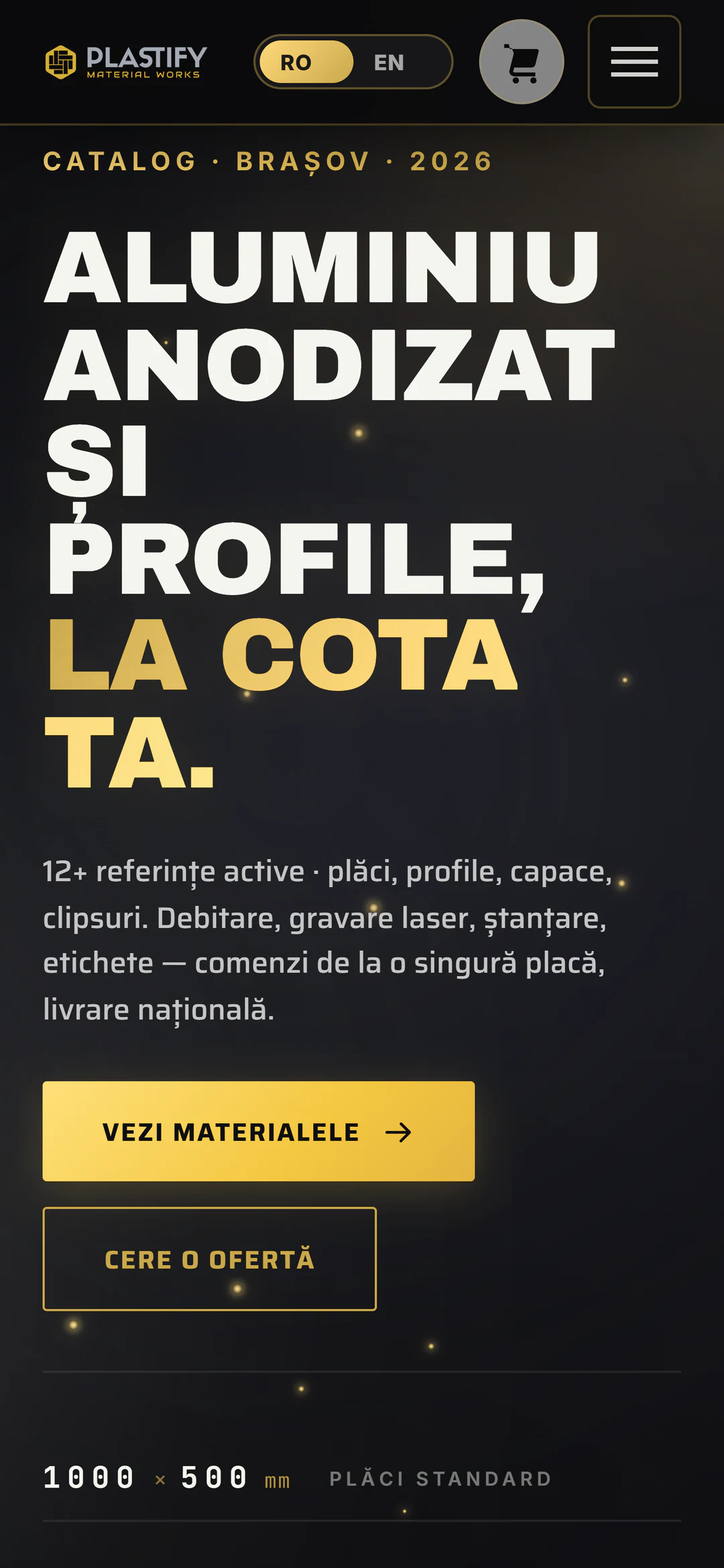 Site-ul Plastify, realizat de WebImperial, pe telefon